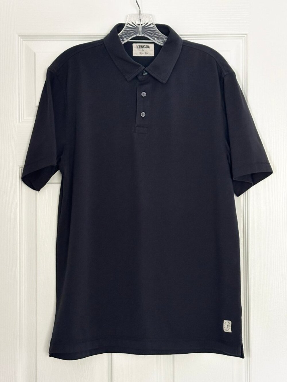 Men's Linksoul Aldo Short Sleeve Polo - Black - Medium